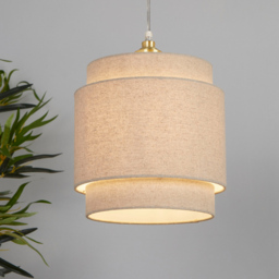 Lighting Collection Underwood Cream Natural Linen Lamp Shade - Size: 26 x 26 x 26cm - Wilko - thumbnail 3