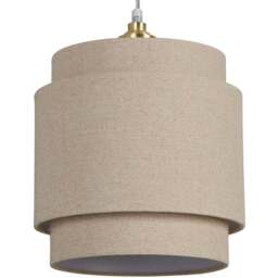 Lighting Collection Underwood Cream Natural Linen Lamp Shade - Size: 26 x 26 x 26cm - Wilko - thumbnail 1
