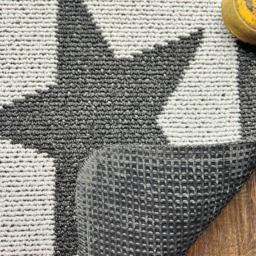 My Mat Charcoal Star Stain Resistant Runner 67 x 200cm - grey - Wilko - thumbnail 3