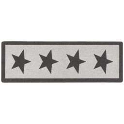 My Mat Charcoal Star Stain Resistant Runner 67 x 200cm - grey - Wilko - thumbnail 1