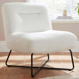 GFW Willow Cream Boucle Teddy Accent Chair - Size: Single - Wilko - thumbnail 1