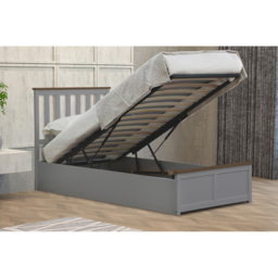 Comfy Living Single Grey Gas Lift Ottoman Bed - Wilko - thumbnail 6