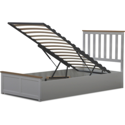 Comfy Living Single Grey Gas Lift Ottoman Bed - Wilko - thumbnail 4