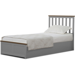 Comfy Living Single Grey Gas Lift Ottoman Bed - Wilko - thumbnail 3