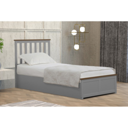 Comfy Living Single Grey Gas Lift Ottoman Bed - Wilko - thumbnail 7