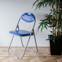 Harbour Housewares Set of 6 Blue and Silver Foldable Padded Chair - Wilko - thumbnail 4