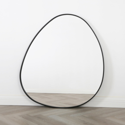 Anax Black Framed Pebble Wall Mirror 110 x 90cm - Home Garden Direct - Wilko - thumbnail 3
