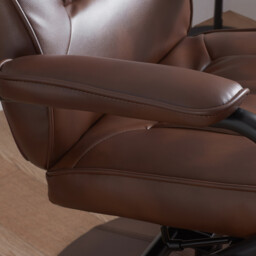 Memphis Swivel Chair Tan - Wilko - thumbnail 7