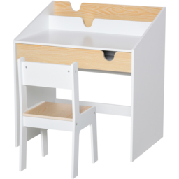 Playful Haven White Kids Desk and Chair Set - Size: 70 x 50 x 75cm - Wilko - thumbnail 3