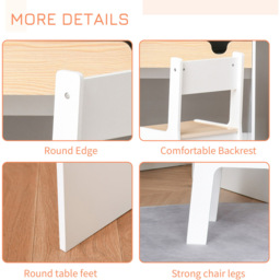 Playful Haven White Kids Desk and Chair Set - Size: 70 x 50 x 75cm - Wilko - thumbnail 7