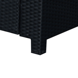Outsunny 2 Seater Black Rattan Padded Garden Loveseat - Wilko - thumbnail 4