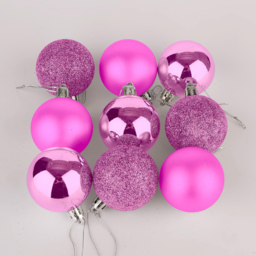 Shatchi 5cm Pink Shatterproof Christmas Bauble 18 Pack - Wilko - thumbnail 6