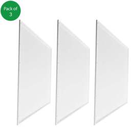 ENER-J 3 Pack 40W 6000K LED Ceiling Backlit Panel Lights - Size: 6.2 x 3 x 6.2cm - White - Wilko