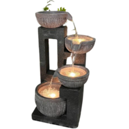 Tranquillity Mirage Cascade LED Water Feature - Size: 82 x 45 x 43cm - Grey - Wilko - thumbnail 1