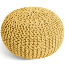Kaikoo Knitted Ochre Knitted Pod Pouffe - Size: 50  x 35  x 50cm - Wilko - thumbnail 3
