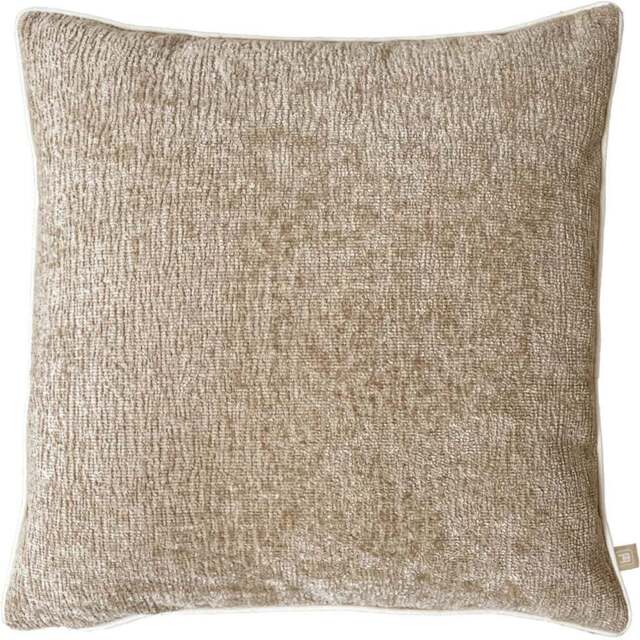 Belgravia Decor Beige Chenille Cushion 50 x 50cm - Size: 50 x 50 x 5cm - Brown - Wilko - image 1