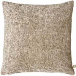 Belgravia Decor Beige Chenille Cushion 50 x 50cm - Size: 50 x 50 x 5cm - Brown - Wilko - thumbnail 1