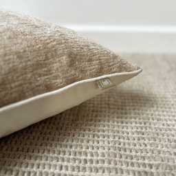 Belgravia Decor Beige Chenille Cushion 50 x 50cm - Size: 50 x 50 x 5cm - Brown - Wilko - thumbnail 4