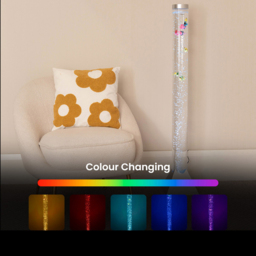 ValueLights Colour Changing Sensory Bubble Floor Lamp 90cm - Size: 90.5 x 18 x 18cm - Silver - Wilko - thumbnail 4