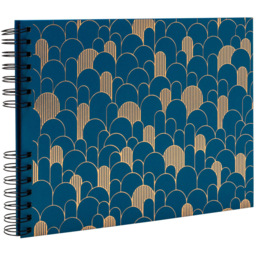 Exacompta Neo Deco French Blue Spiral Photo Album 50 Sheets 150 Photos - Size: 3 x 32 x 22cm - Wilko - thumbnail 1