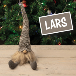 St Helens Fabric Grey Check Hat Santa-Gonk Decoration - Size: 430 x 90 x 90cm - Wilko - thumbnail 4