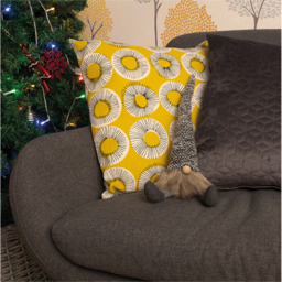 St Helens Fabric Grey Check Hat Santa-Gonk Decoration - Size: 430 x 90 x 90cm - Wilko - thumbnail 5