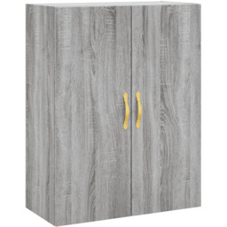 vidaXL 2 Door Grey Sonoma Wall Mounted Cabinet - Size: 90 x 69.5 x 34cm - Wilko - thumbnail 3