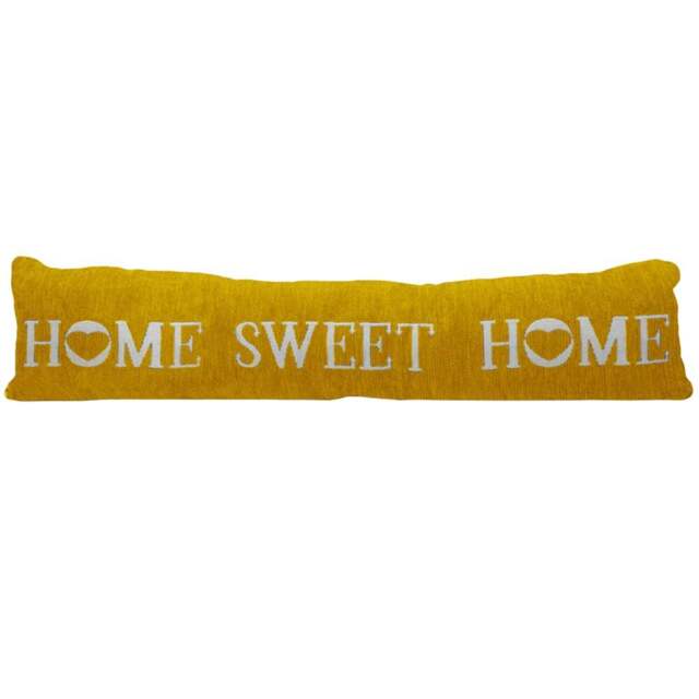 Velosso Ochre Home Sweet Home Draught Excluder - Size: 24 x 90 x 10cm - Orange - Wilko - image 1