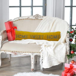 Velosso Ochre Home Sweet Home Draught Excluder - Size: 24 x 90 x 10cm - Orange - Wilko - thumbnail 5