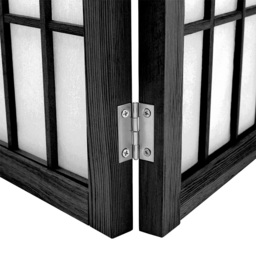 Living and Home 6 Panel Black Folding Wooden Privacy Screen - Size: 180 x 270 x 1cm - Wilko - thumbnail 5