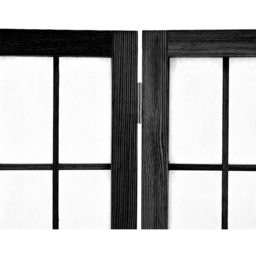 Living and Home 6 Panel Black Folding Wooden Privacy Screen - Size: 180 x 270 x 1cm - Wilko - thumbnail 6