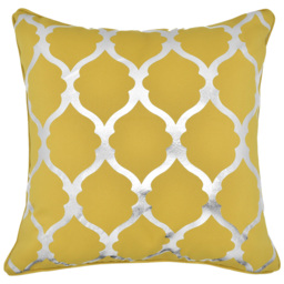 Velosso Arabesque Ochre Filled Cushion 43 x 43cm 2 Pack - Yellow - Wilko