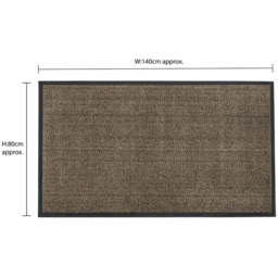 JVL Commodore Brown Black Barrier Mat 80 x 140cm - Cream - JVL Homewares - Wilko - thumbnail 5