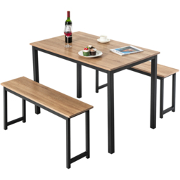 Costway 4 Seater Dining Set Natural - Cream - Wilko - thumbnail 3