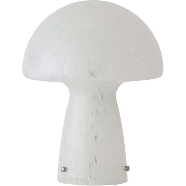 ValueLights Beau White Confetti Mushroom Glass LED Table Lamp - Size: 28 x 22 x 22cm - Wilko - image 1