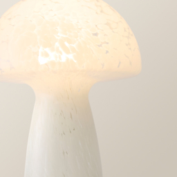 ValueLights Beau White Confetti Mushroom Glass LED Table Lamp - Size: 28 x 22 x 22cm - Wilko - thumbnail 5