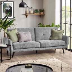 Julian Bowen Monza 2 Seater Dove Fabric Sofa Bed - Grey - Wilko