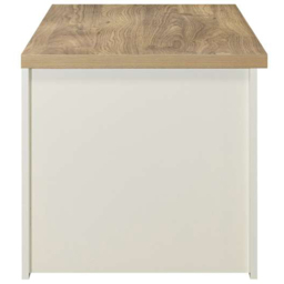 Highgate 2 Drawer Cream and Oak Coffee Table - Size: 53 x 99 x 50cm - White - Birlea - Wilko - thumbnail 4