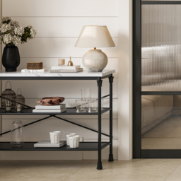 Fairmont 2 Shelf Black and White Marble Effect Console Table - Size: 800 x 1100 x 400cm - LPD Home - Wilko - thumbnail 7