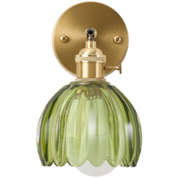 Living and Home Green and Gold 12 RGB LED Wall Sconce with Remote - Size: 17.5 x 11.5 x 15.7cm - Green + Gold - Wilko - thumbnail 3