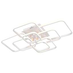 Living and Home White 8 Light Square LED Ceiling Light with Remote - Size: 20 x 93 x 70cm - Wilko