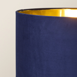 ValueLight Marissa Navy Blue Velvet Gold Inner Shade Gold Stacked Ball LED Floor Lamp - Size: 145 x 45 x 45cm - ValueLights - Wilko - thumbnail 4