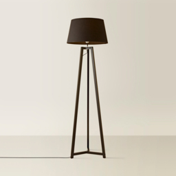 ValueLights Lottie Black Fabric Tapered Shade Black Wood Tripod LED Floor Lamp - Size: 148 x 45 x 45cm - Wilko - thumbnail 4
