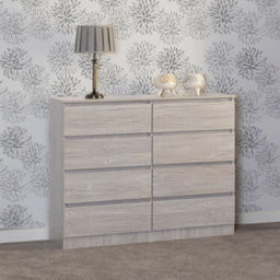 Seconique Malvern 8 Drawer Urban Snow Chest of Drawers - White - Wilko - thumbnail 7