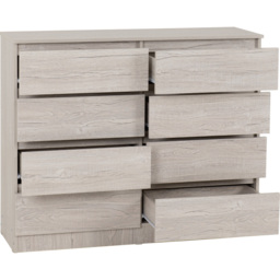 Seconique Malvern 8 Drawer Urban Snow Chest of Drawers - White - Wilko - thumbnail 5