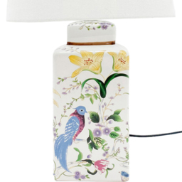 Acacia Home White Ceramic Table Lamp with Shade 41cm - Size: 41 x 36 x 30cm - Multi - Wilko - thumbnail 4