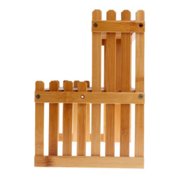 Living and Home 2 Shelf Wooden Tabletop Natural Plant Stand - Size: 21 x 47 x 30cm - Wilko - thumbnail 4