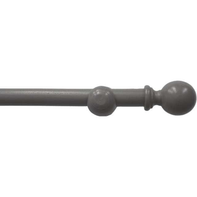 Caecus FX 360cm Wooden Grey Eyelet Curtain Pole - Cream - Wilko - image 1
