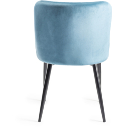 Bentley Designs Cezanne Set of 2 Petrol Blue Velvet Dining Chair - Wilko - thumbnail 6