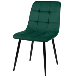 Denver Set of 4 Green Velvet Dining Chairs - Wilko - thumbnail 3